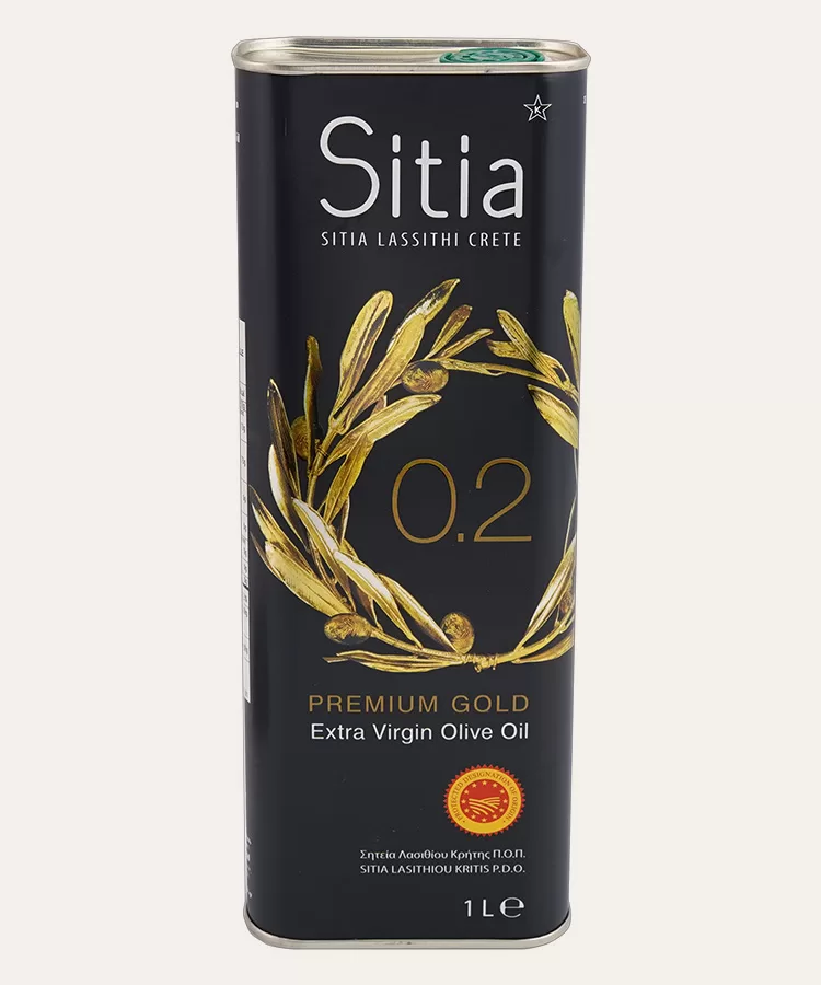 Sitia PDO Extra Virgin olive oil EVOO 02 canister 1l